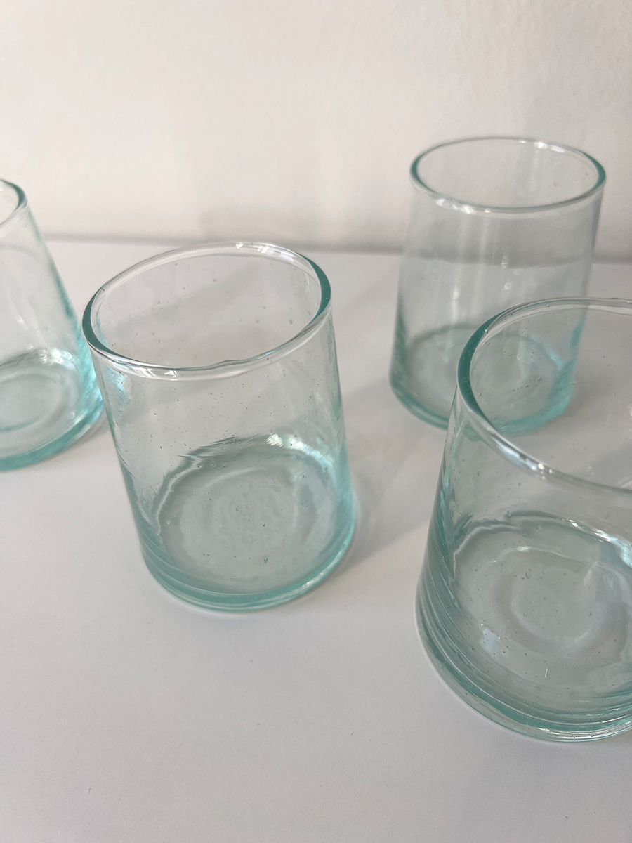 Aqua Recycled Glass Tumbler (12oz) - KESTREL